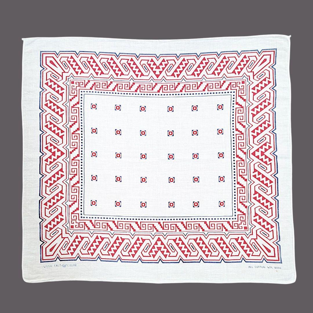 50s ヴィンテージバンダナ タイガー 虎 レアカラー USA製 VINTAGE