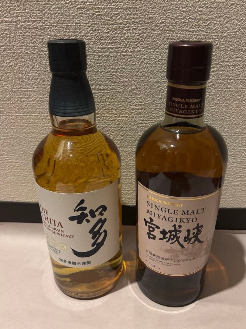 シングルモルト宮城峡・サントリーウイスキー知多　2本セット