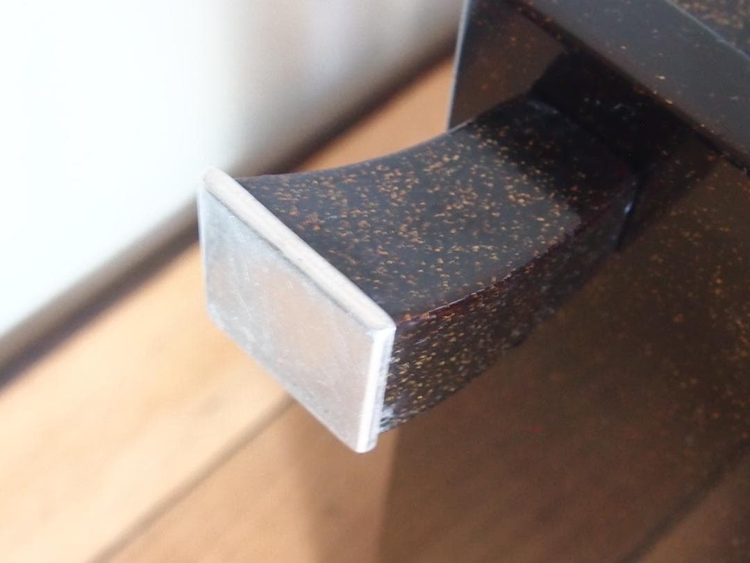 【骨董・時代の美品】大名道具 二段平卓 山水蒔絵 香炉台/盆栽台/飾り台/花台