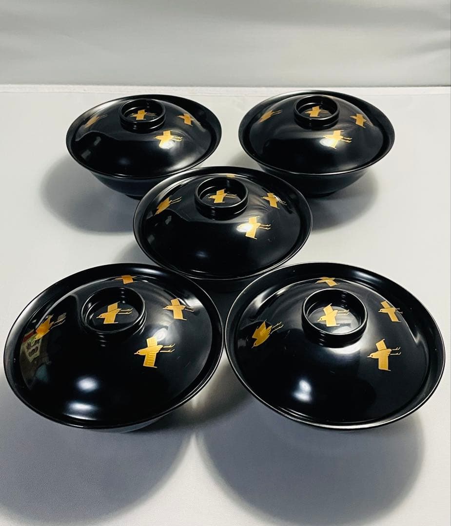 明治期輪島塗蒔絵お椀五客セット