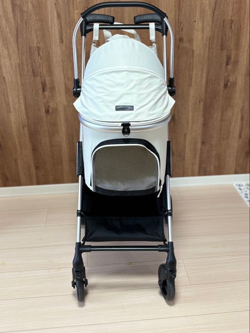 値下【美品】ペットパラダイス ペットカート smooca mini 白（保証有）