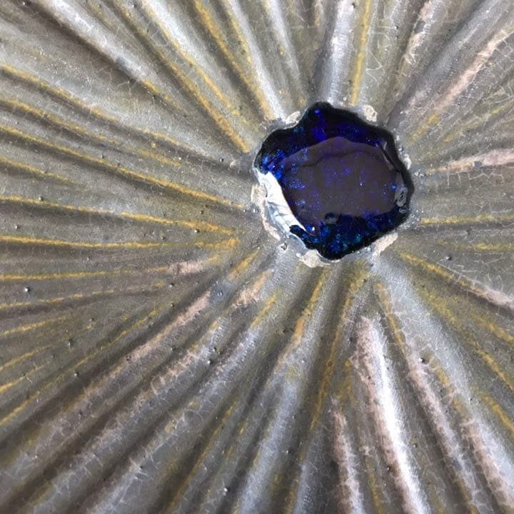 銀彩 花器 飾り皿 鼎窯