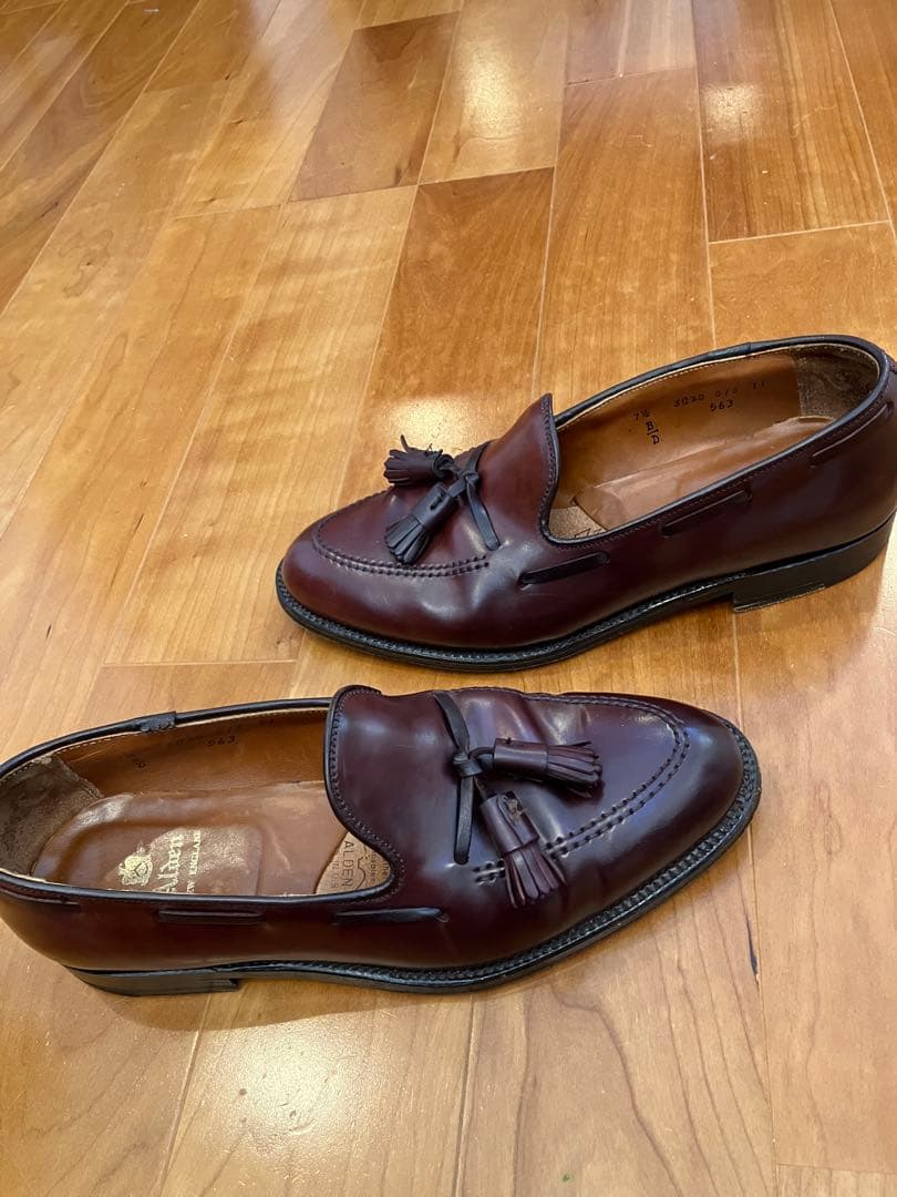 Alden タッセルローファー コードバン バーガンディ　563
