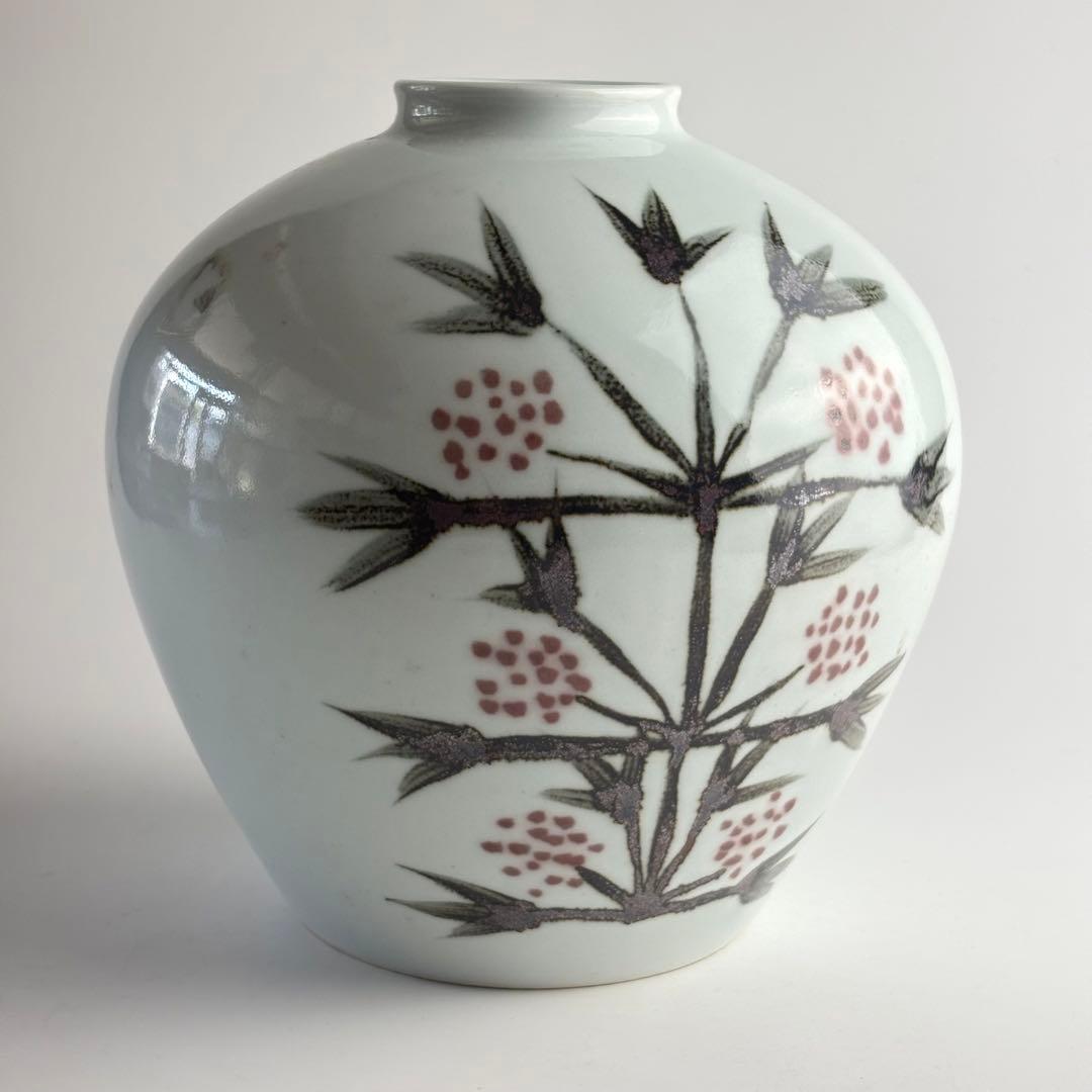 韓国人間国宝 申相浩 鉄絵 壺 韓国美術 花入 花瓶