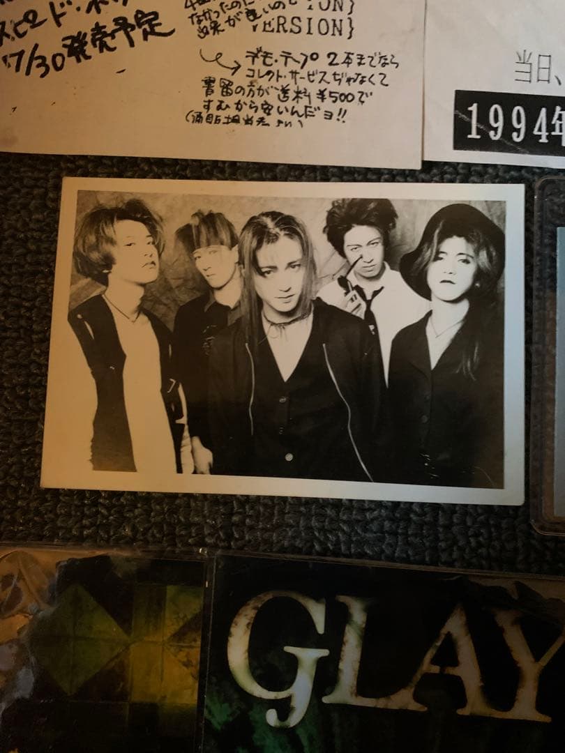 GLAY インディーズ　サイン　チラシ　生写真　セット
