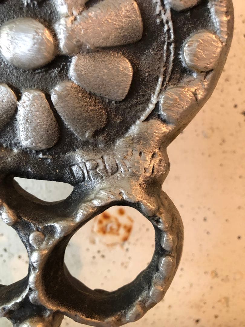 【値下しました】DON DRUMM ドン・ドラム　アルミ彫刻　ミラー　ビンテージ