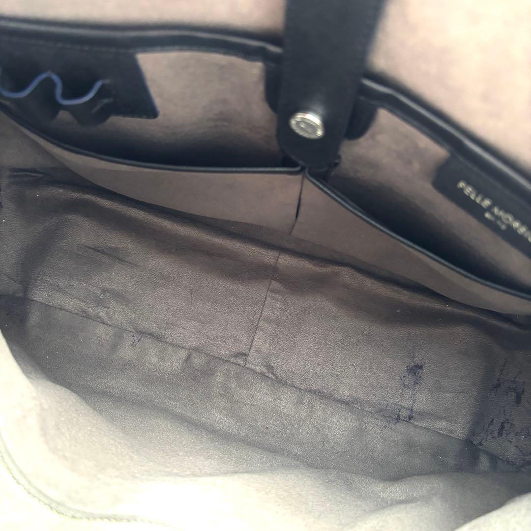 美品 ペッレモルビダ 2way キャピターノ 靴べら付 ビジネスバッグ ロゴ 黒