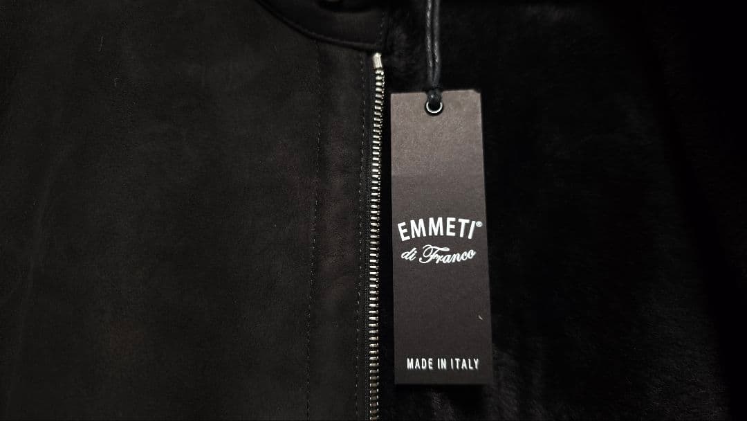 新品　EMMETI JURI ユリ ムートンジャケット　ブラック　サイズ50