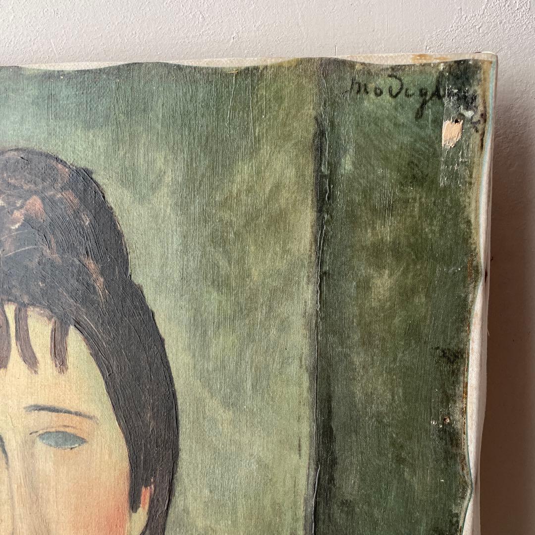 モディリアーニ 女の肖像　キャンバス　木枠　複製画　レプリカ　ヴィンテージ
