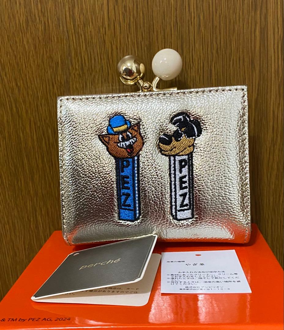 未使用PEZ(ペッツ) ×ear 本革　コラボがま口財布