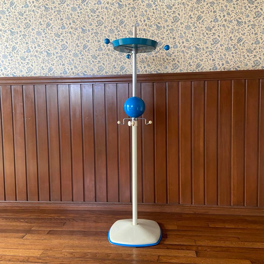 70’s スペースエイジ　ポールハンガー　昭和レトロ　貯金箱付き　当時物