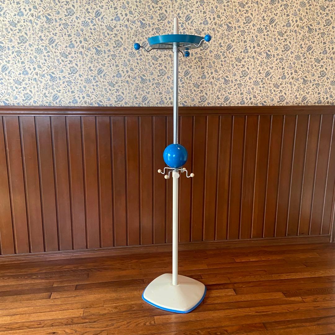 70’s スペースエイジ　ポールハンガー　昭和レトロ　貯金箱付き　当時物