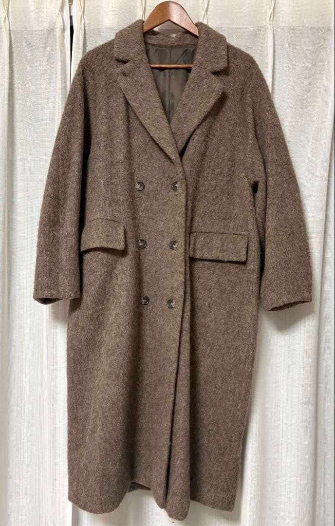 ロングコート　ブラウン