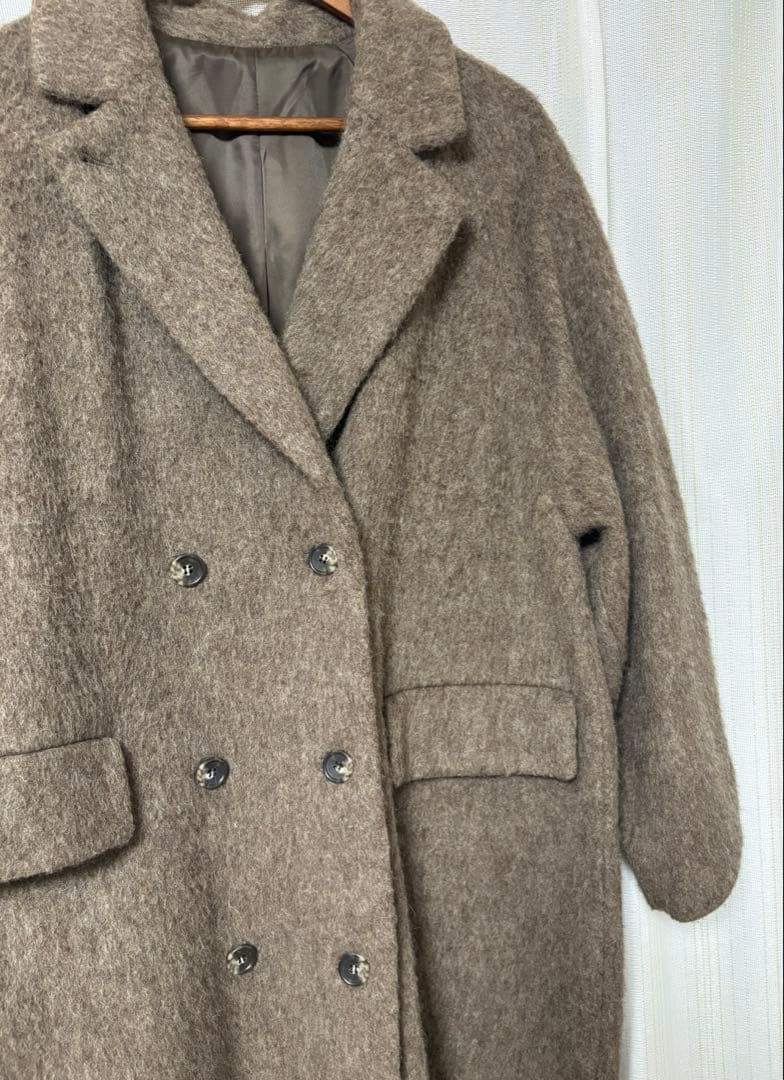 ロングコート　ブラウン