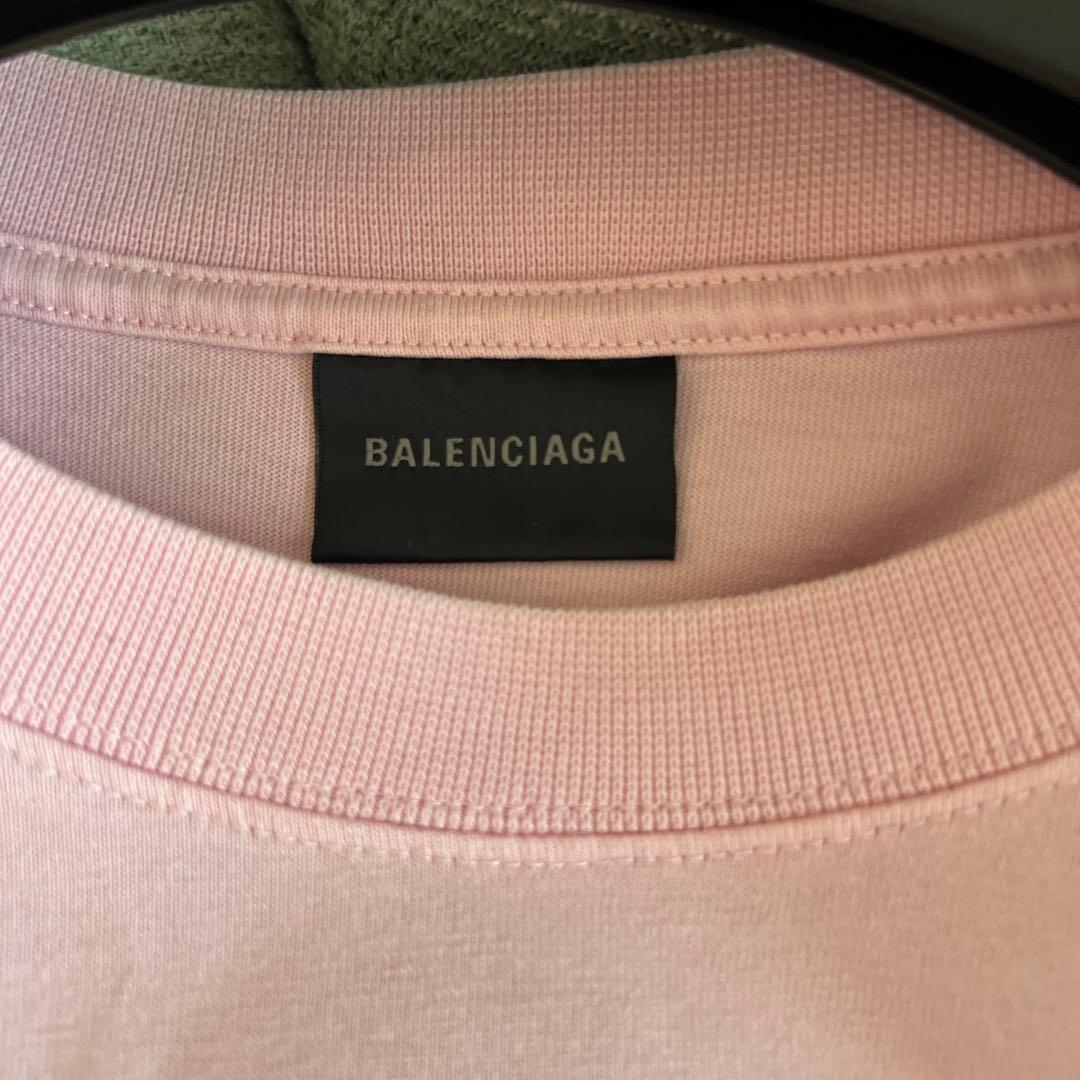 バレンシアガ　23AW カレッジロゴミディアムフィット半袖Tシャツ