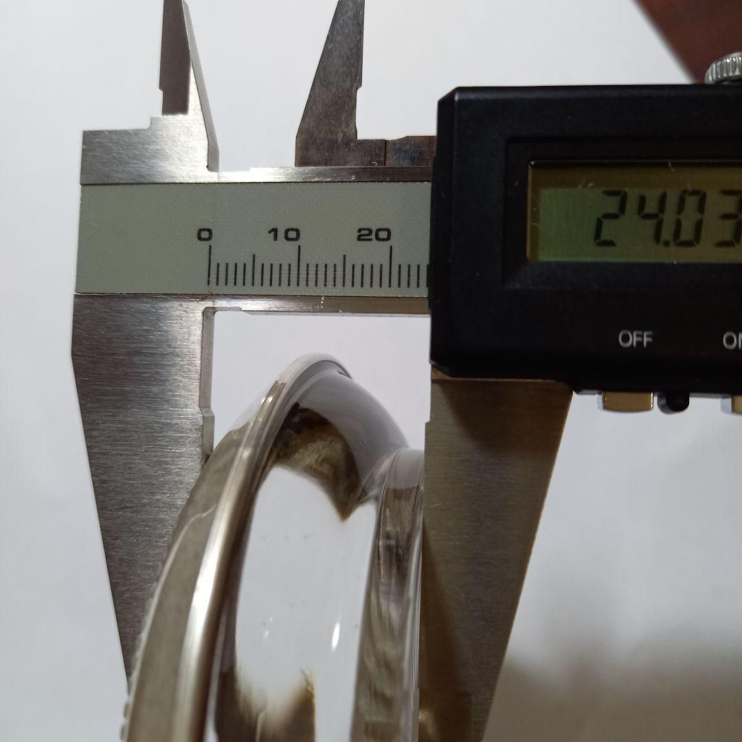 クリスタルガラス製工芸品 直径97.54mm　スターリングシルバー