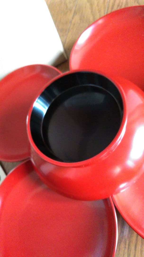 輪島塗　菓子皿　5枚　美品　堅牢　優美