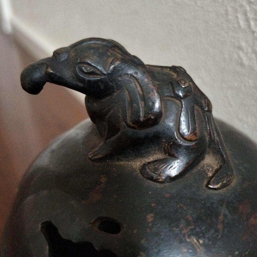 希少　古銅　香炉　像　獏　古美術　骨董品