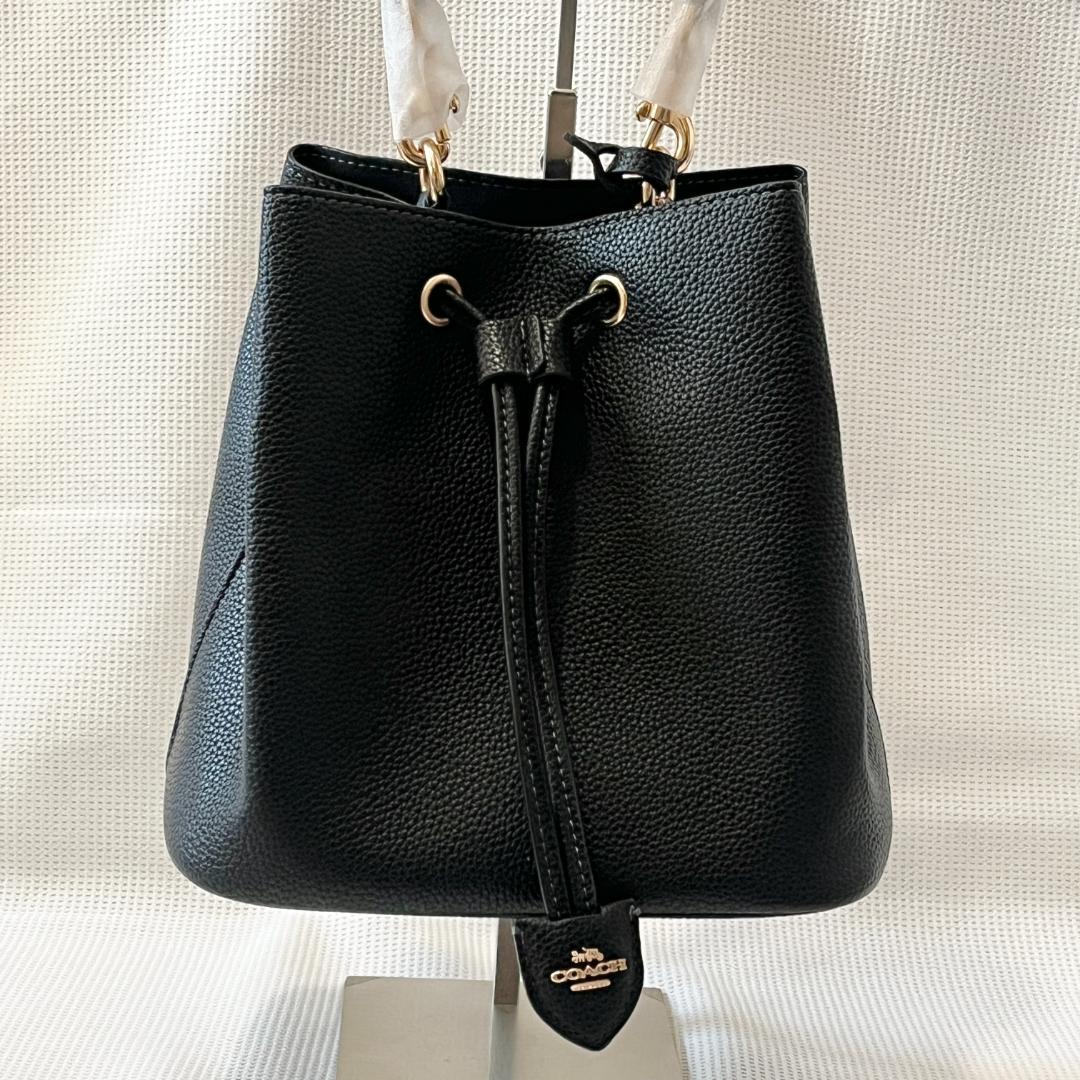 未使用 COACH コーチ ローアン バケット バッグ 黒 ブラック