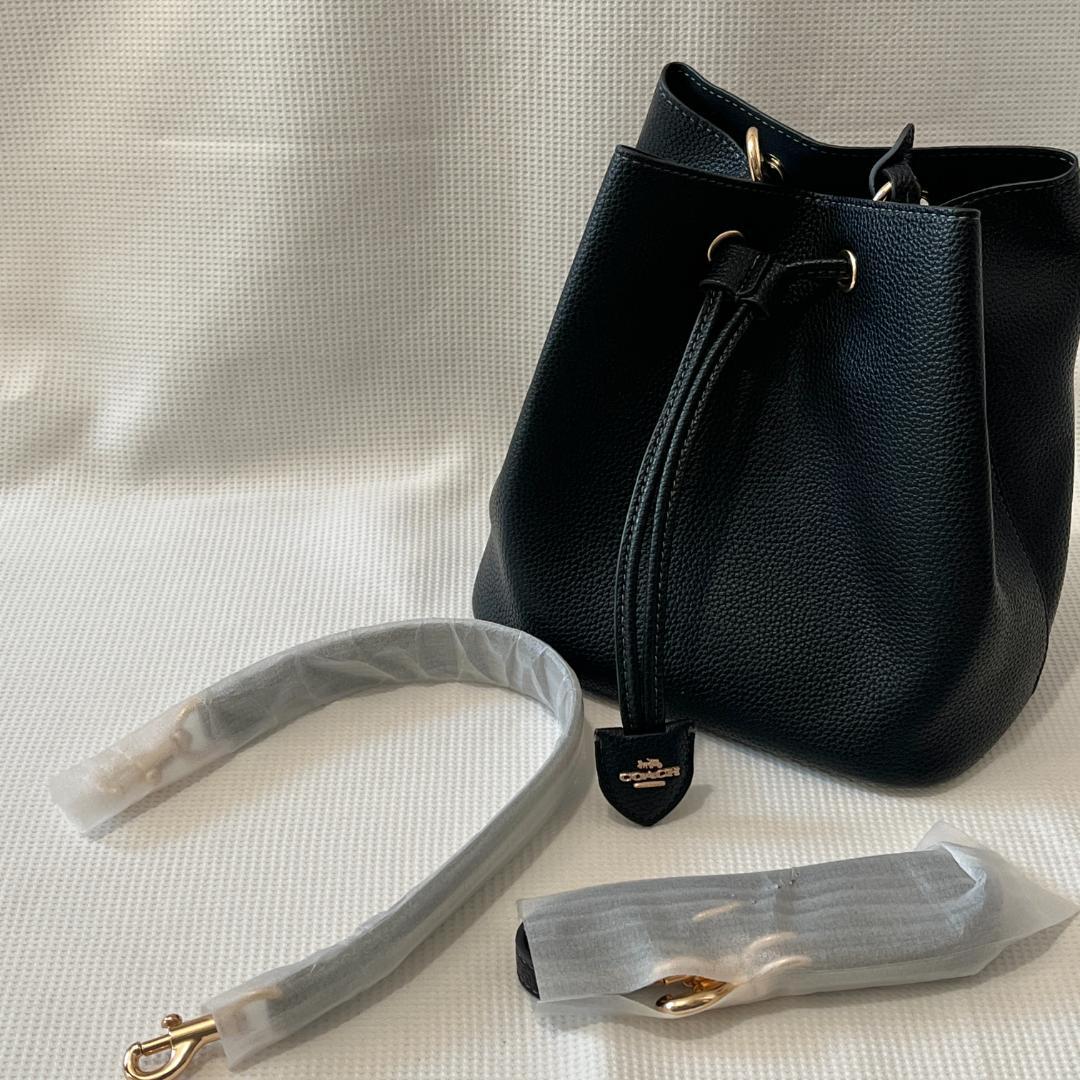 未使用 COACH コーチ ローアン バケット バッグ 黒 ブラック