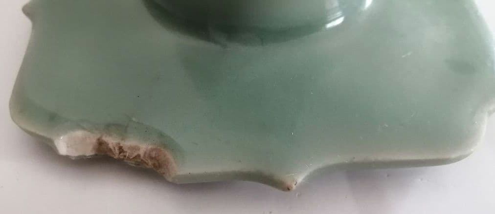 古伊万里　青磁盃台