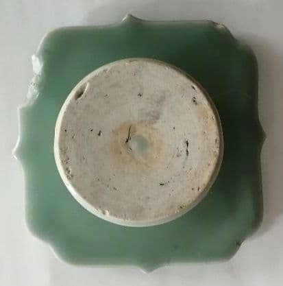 古伊万里　青磁盃台