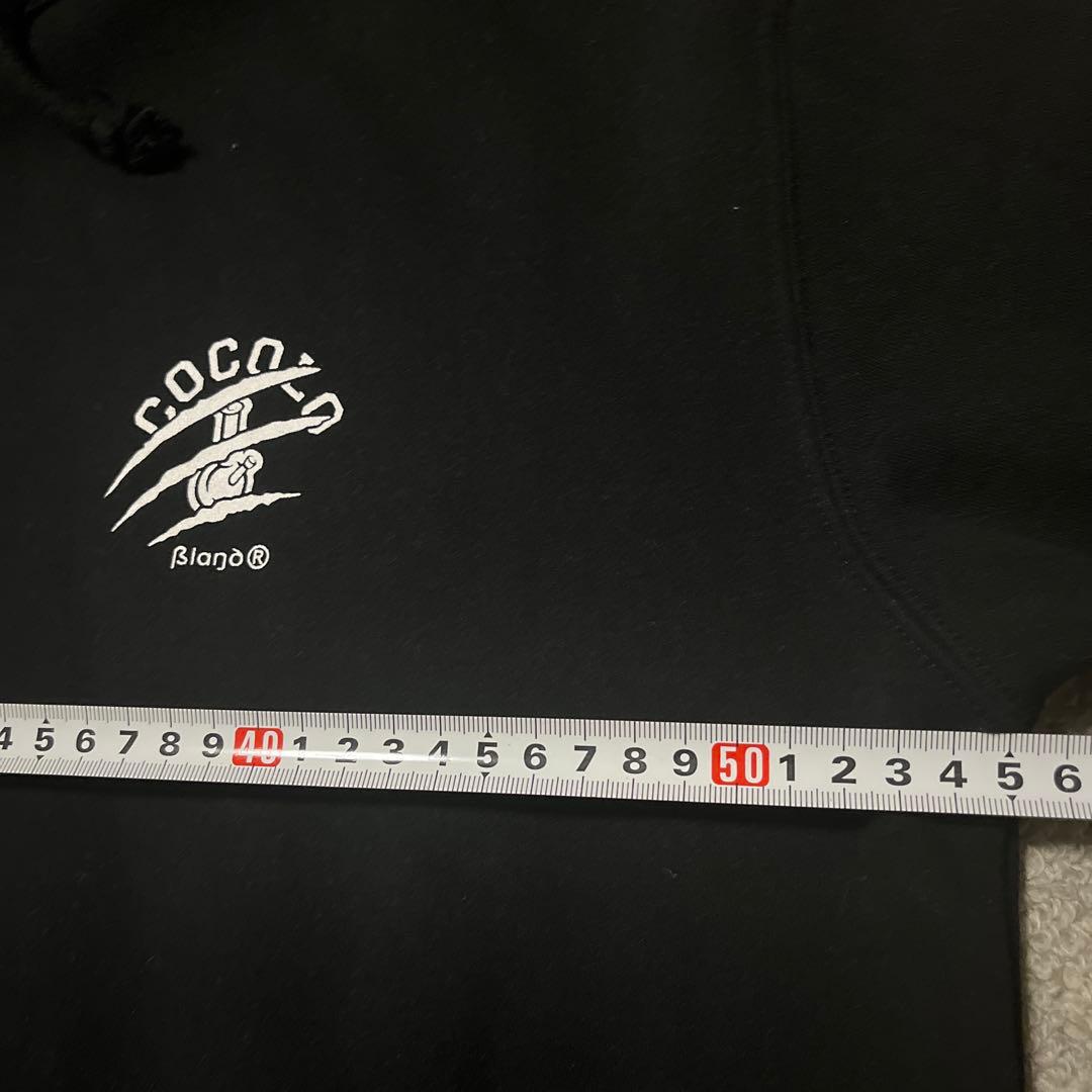 m*a様 ［美品］COCOLO ロゴプリント ブラックパーカー Lサイズ