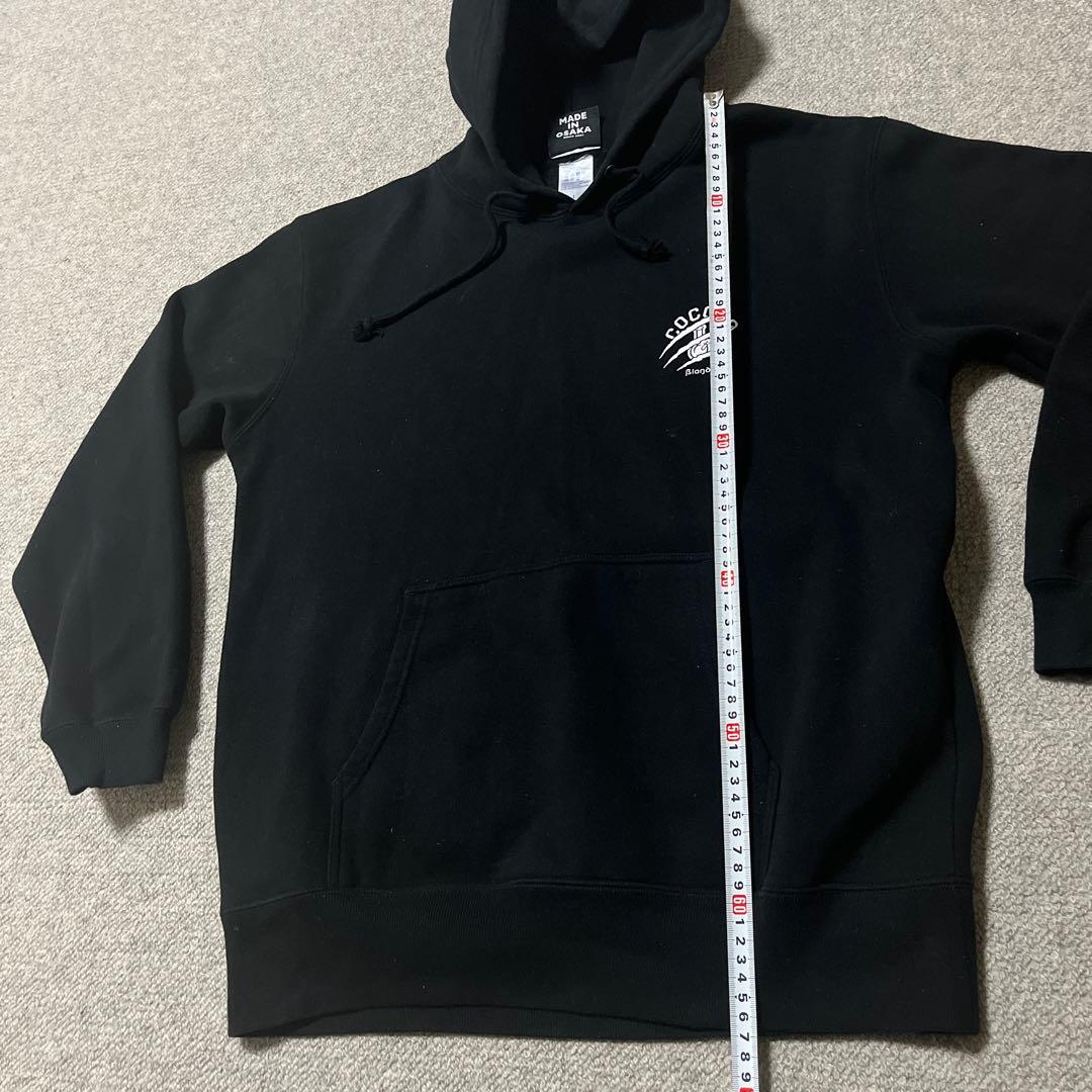 m*a様 ［美品］COCOLO ロゴプリント ブラックパーカー Lサイズ