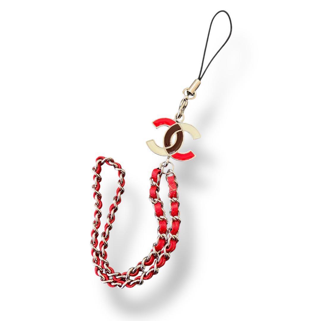 【希少　美品】CHANEL ココマーク　スマホ　ストラップ　キーホルダー