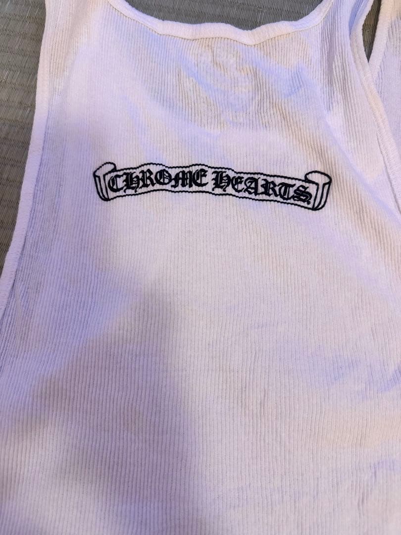 CHROME HEARTS ホワイトリブタンクトップXL 男女兼用