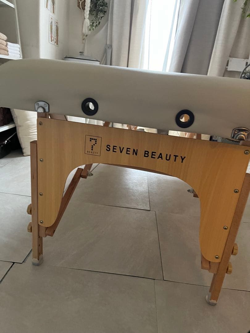 SEVEN BEAUTY 整体/マッサージベッド 折りたたみ式(タオル付き)