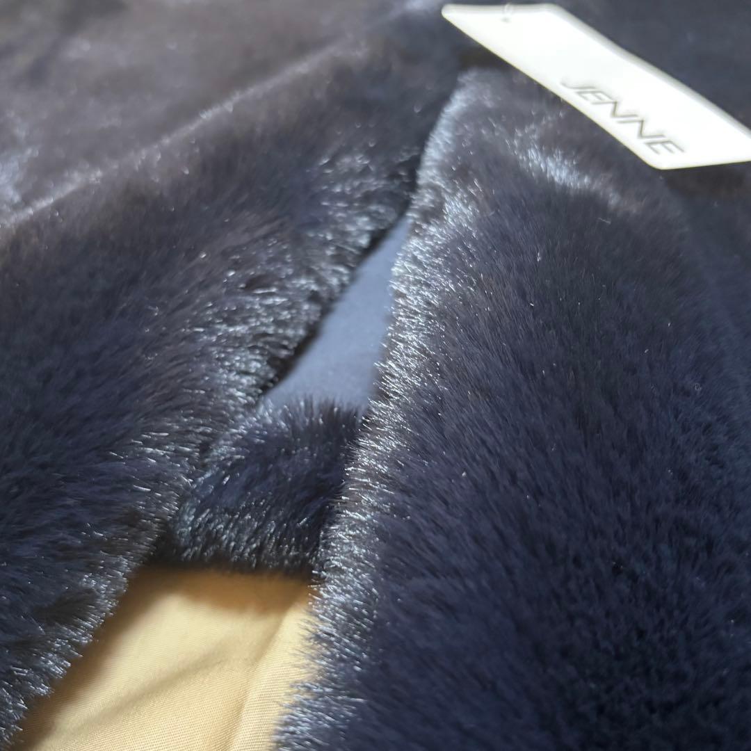 JENNE ネイビー ファー マフラー