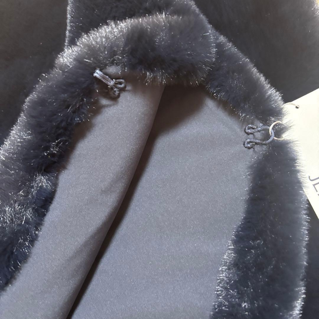 JENNE ネイビー ファー マフラー