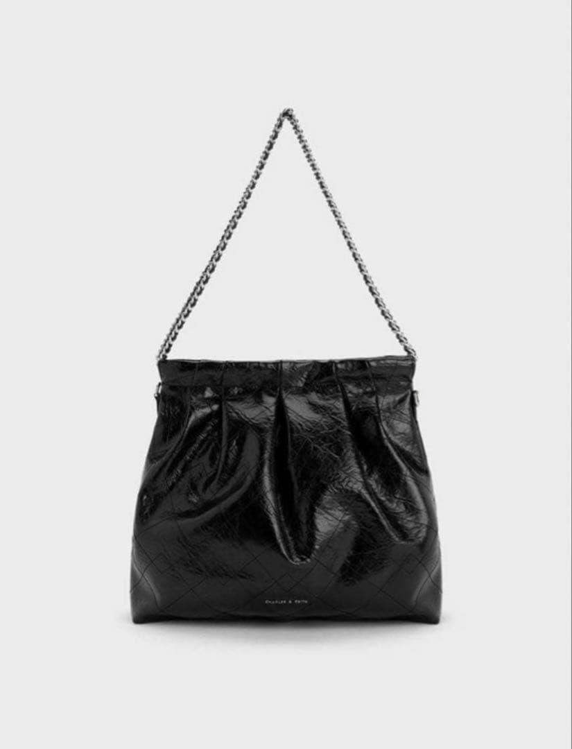 Duo ドゥオ ブレードチェーンハンドルホーボーバッグ - ブラック