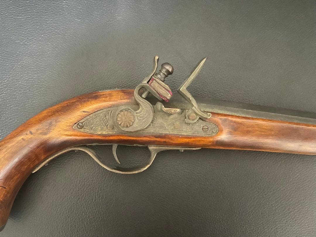 フリントロックピストル 木製グリップ