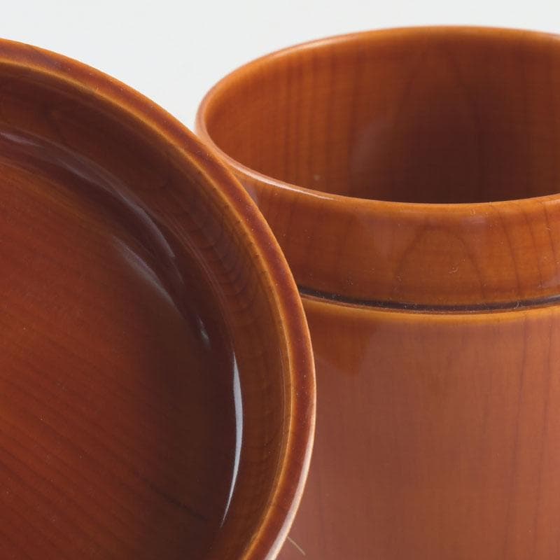 茶道具　蒔絵師　西條一斎作　春慶塗　春草蒔絵　棗　共箱　V　9301