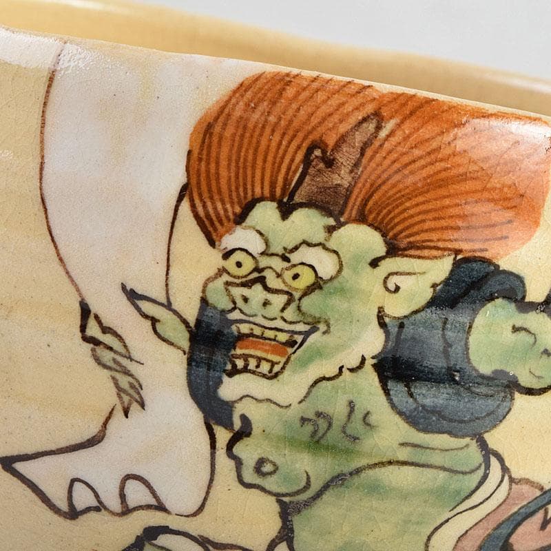 Mikan　尾形乾山紫翆深省風神雷神茶碗壱双方谷浩明極め箱　MR9472H