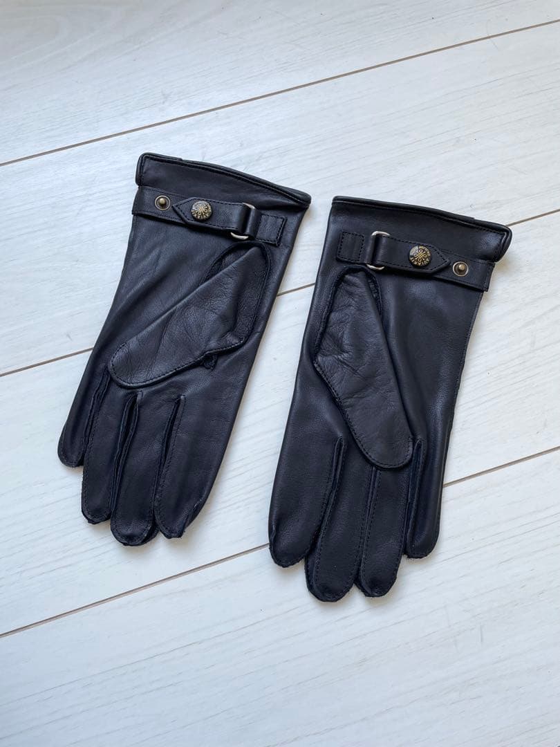 未使用 英国製 ルイスレザー グローブ ブラック 手袋 本革 黒