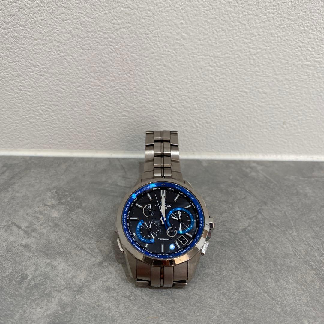 オシアナス クロノグラフ 腕時計 ブラック/ブルー　OCW-S2400