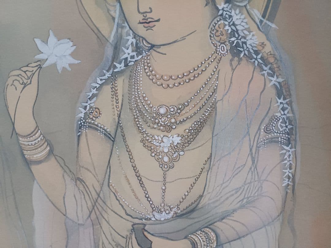 ◆村上華岳 「聖蓮華（しょうれんげ）」木版画　メナード美術館　限定380部◆