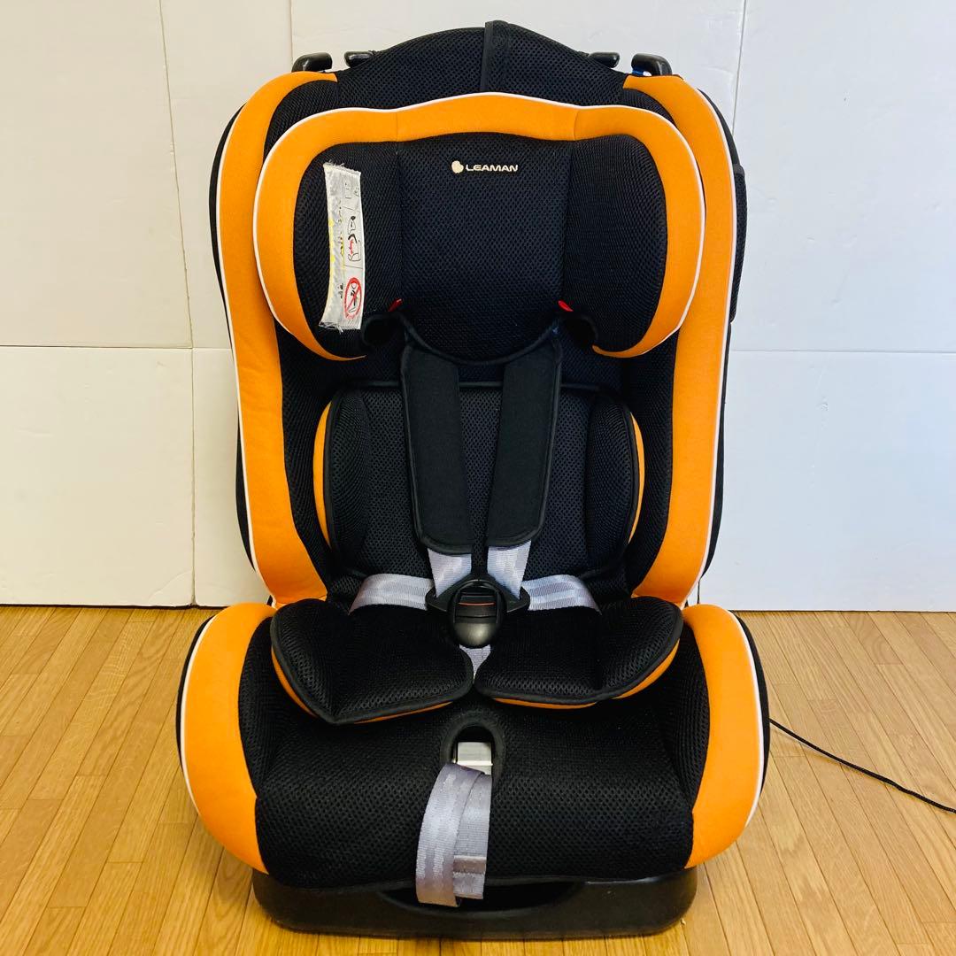 【美品】リーマン　チャイルドシート　ジュニアシート　カイナ　ブラックオレンジ