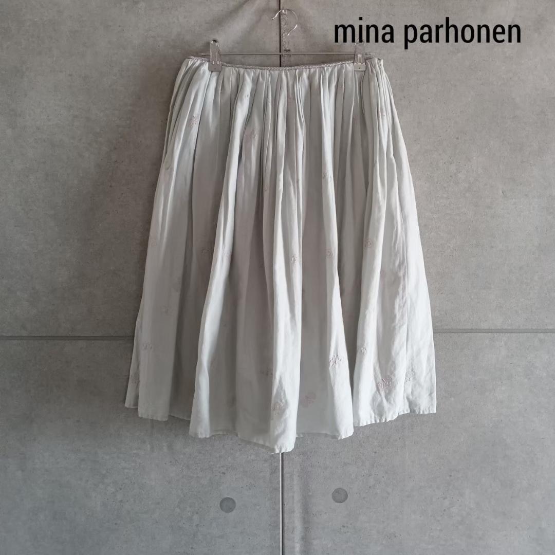 MinaPerhonen ミナペルホネン　スカート　刺繍　蝶　日本製　X1700