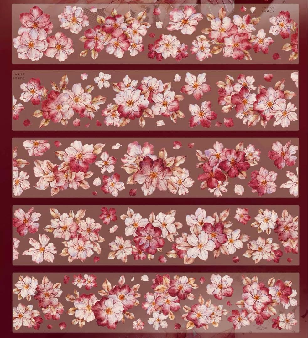 小白家文創《赤相思》海外マスキングテープ　マステ 【2509】