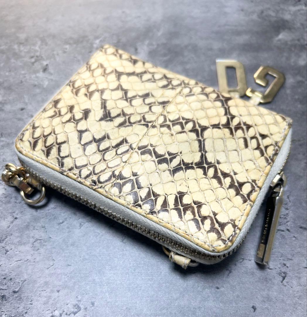 ドルチェ＆ガッバーナ パイソン チェーン付ウォレット 蛇革 ケース DG