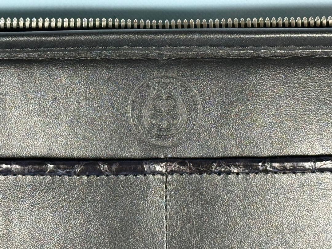 FUNNY製ポロサスクロコクラッチ ビジネスバッグ一点物