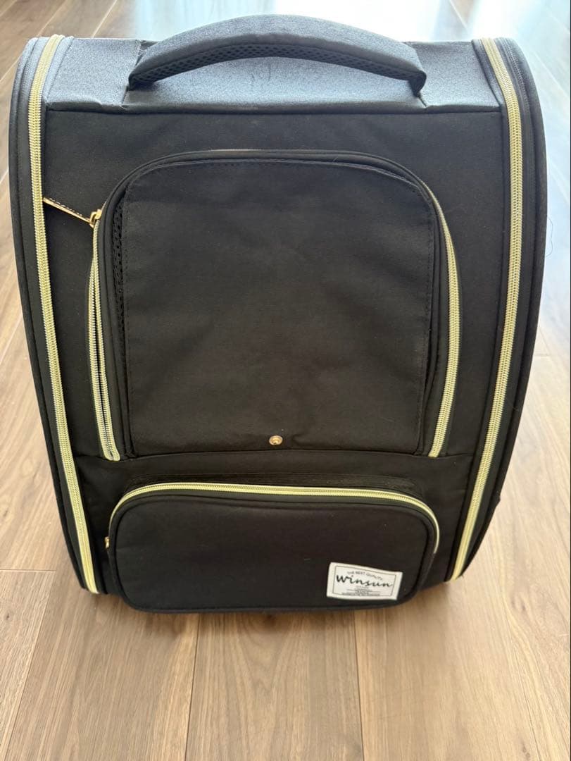 ペット 犬用 猫 高級 キャリーバッグ 黒いナイロン メッシュ素材 ペットバッグ