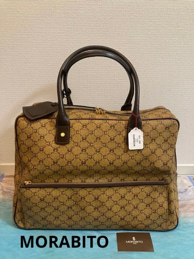 新品　MORABITOモラビト ボストンバッグ 旅行鞄 大容量 キャメルブラウン