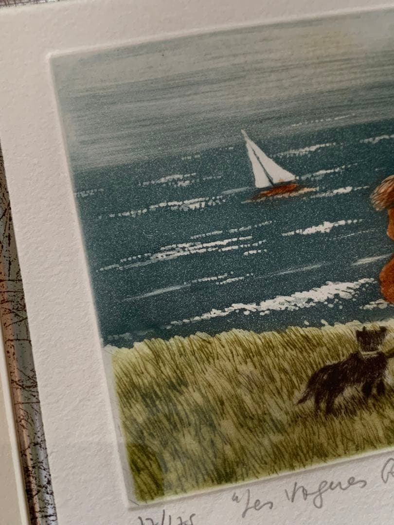 アントニーニ　浜辺　版画