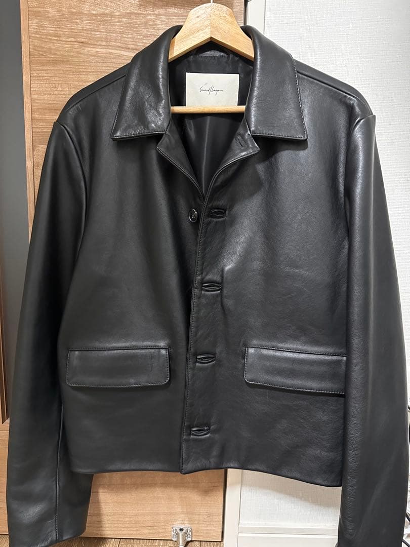 美品　SECOND LAYER MAD DOG レザー ブラック　46