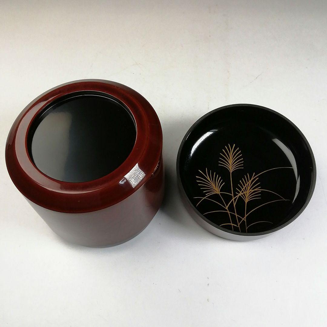 Ｔ９９９　棗　『鈴虫蒔絵』『雪吹』『竹内幸済 作』　共箱　茶道具